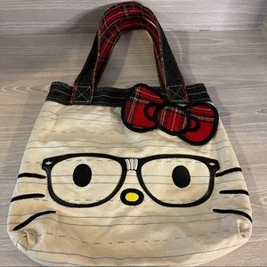 Loungefly Hello Kitty I Love Nerds Canvas Tote Bag